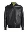 Mackage Leather Reversible Easton-sa Bomber Jacket In Black