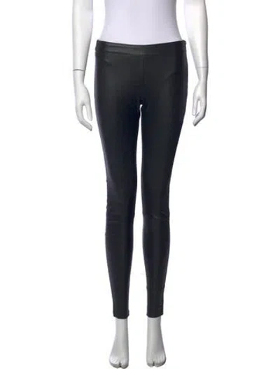 Pre-owned Mackage Leather Skinny Leg Pants In Black