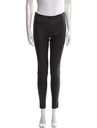 Pre-owned Mackage Leather Skinny Leg Pants In Black