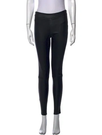 Pre-owned Mackage Leather Skinny Leg Pants In Black