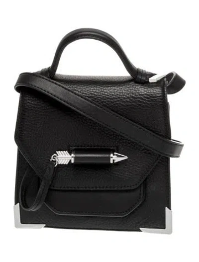 Pre-owned Mackage Leather Top Handle Bag In Black