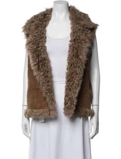 Pre-owned Mackage Leather Vest In Brown