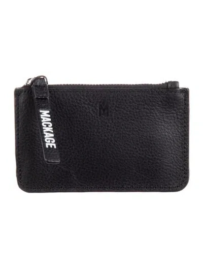 Pre-owned Mackage Leather Wallet W/ Tags In Black