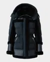 Mackage Lilibeth Mixed-media Down Parka With Shearling And Leather