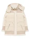 Mackage Lilibeth Quilted Shearling-trimmed Coat In Neutral