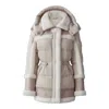 Mackage Lilibeth Shearling Trim Down Parka In Trench-natural