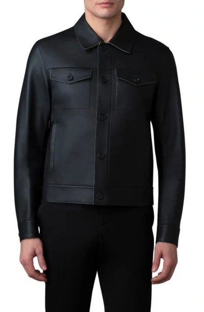 Mackage Lincoln Leather Jacket In Black
