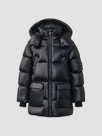 Mackage Little Kid's & Kid's Kennie Glossy Down Parka In Black