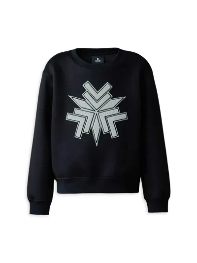 Mackage Little Kid's & Kid's Sawyer Double-face Snowflake Sweatshirt In Black