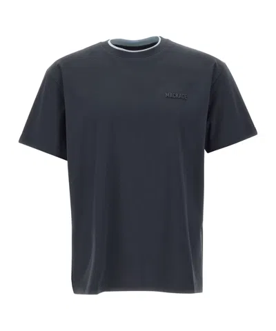 Mackage Logo-appliqué T-shirt In Blue