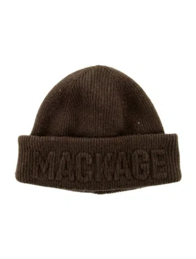 Pre-owned Mackage Logo Beanie In Green