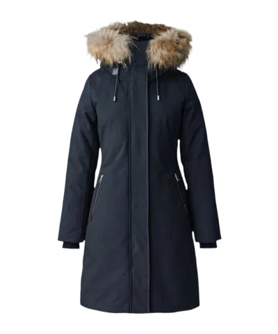 Mackage Logo Down Jacket In Blue