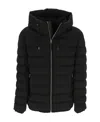 Mackage Jack Agile-360 Stretch Light Hooded Down Jacket In Black