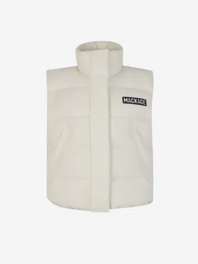Mackage Logo Padded Vest In White