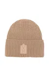 Mackage Logo-patch Beanie In Brown