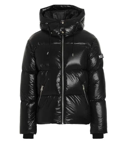 Mackage Logo Patch Down Jacket In Black
