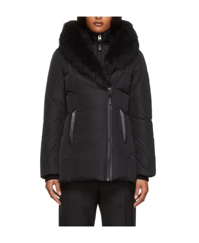 Mackage Logo Waist Down Jacket In Black