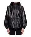 Mackage Black Isha Balloon Sleeve Rain Jacket In Black