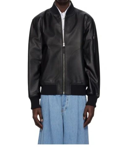 Mackage Long Sleeve Leather Jacket In Black