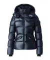 Mackage Womens Madalyn-v Lustrous Light Down Black Jacket In Black