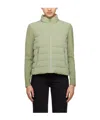 Mackage Long-sleeved Quilted Down Jacket In Green