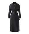Mackage Long Wrap Coat In Black