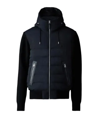 Mackage Long-sleeved Knitted Down Jacket In Black