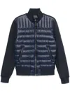 Mackage Navy Collin-r Mixed Media Down Jacket