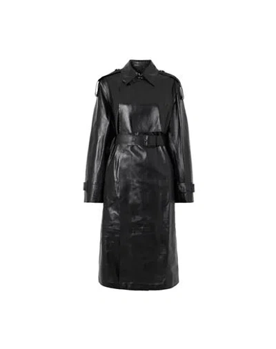 Mackage Adriana Belted Leather Trench Coat In Black