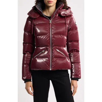 Mackage Madalyn Down Puffer Jacket In Burgundy