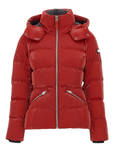 Mackage Madalyn Glo Detachable Hood Jacket In Red