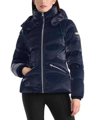 Mackage Madalyn Glo High Gloss Down Jacket In Blue