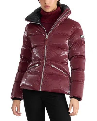 Mackage Madalyn Glo High Gloss Down Jacket In Brown