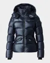 Mackage Womens Madalyn-v Lustrous Light Down Black Jacket
