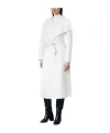 Mackage Mai Wool Belted Wrap Coat In White