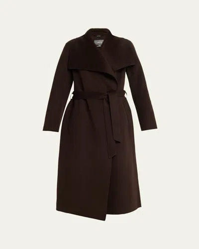 Mackage Mai-cn Wool Wrap Coat In Brown