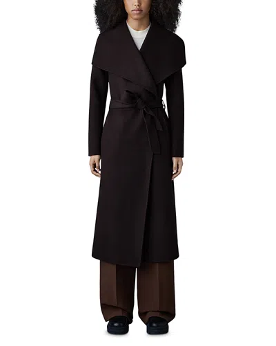 Mackage Mai Lightweight Wrap Wool Coat In Coffee
