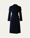 Mackage Mai Wool Belted Wrap Coat In Navy