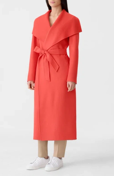 Mackage Mai Wool Long Wrap Coat In Red