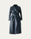 Mackage Mai-l Maxi Wrap Coat In Blue