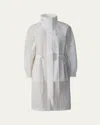 Mackage Makayla Knee-length Lightweight Rain Jacket In White