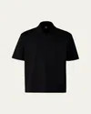 Mackage Marco Short-sleeve Logo Polo Top In Black