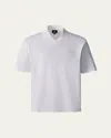 Mackage Marco Short-sleeve Logo Polo Top In White