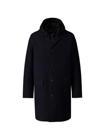 Mackage Mathia Hooded Pocket Coat In Blue
