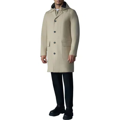 Mackage Mathias 3-in-1 Down Twill Balmacaan Coat In Light Camel