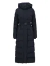 Mackage Maxi Quilted Down Coat With Detachable Hood In Black