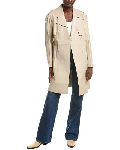 Mackage Medora Leather Trench Coat In Black