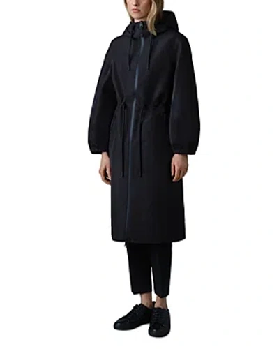 Mackage Mekelle Hooded Rain Coat In Black/trench