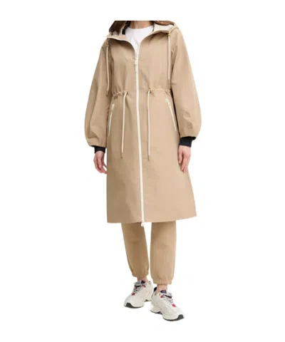 Mackage Mekelle-z Hooded Drawstring Parka Coat In Orange