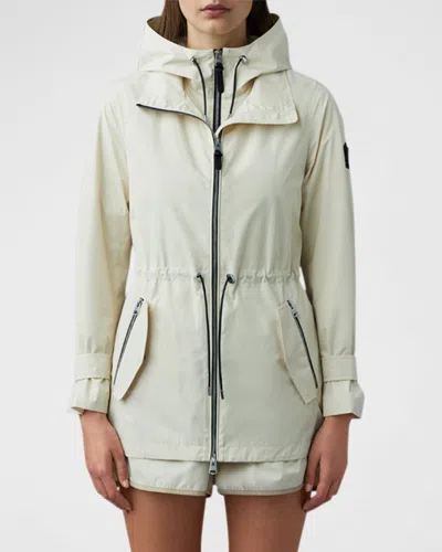 Mackage Melany Hooded Raincoat In Cream